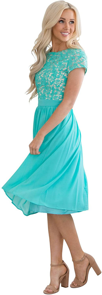 Modest turquoise clearance bridesmaid dresses