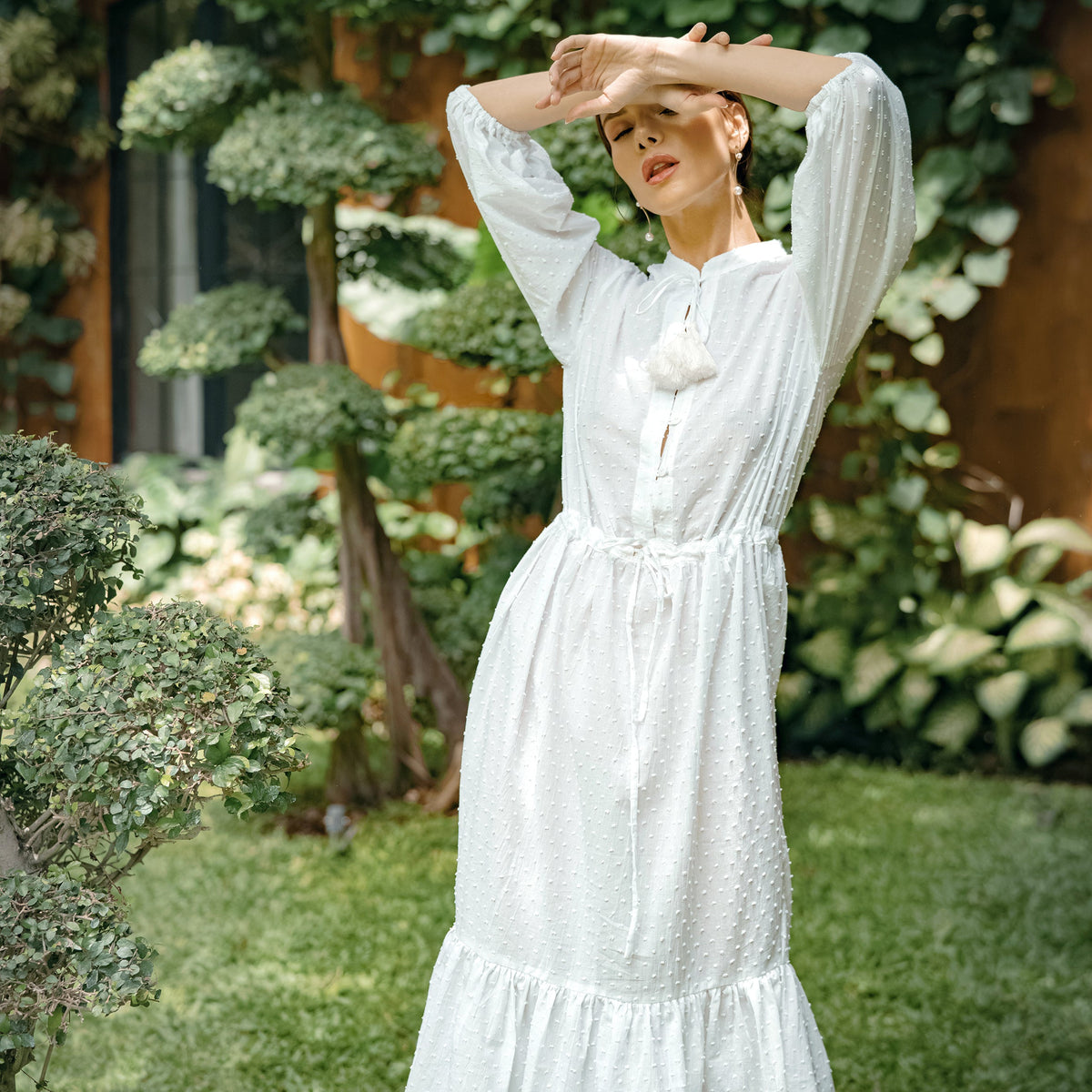 White shop prairie dress