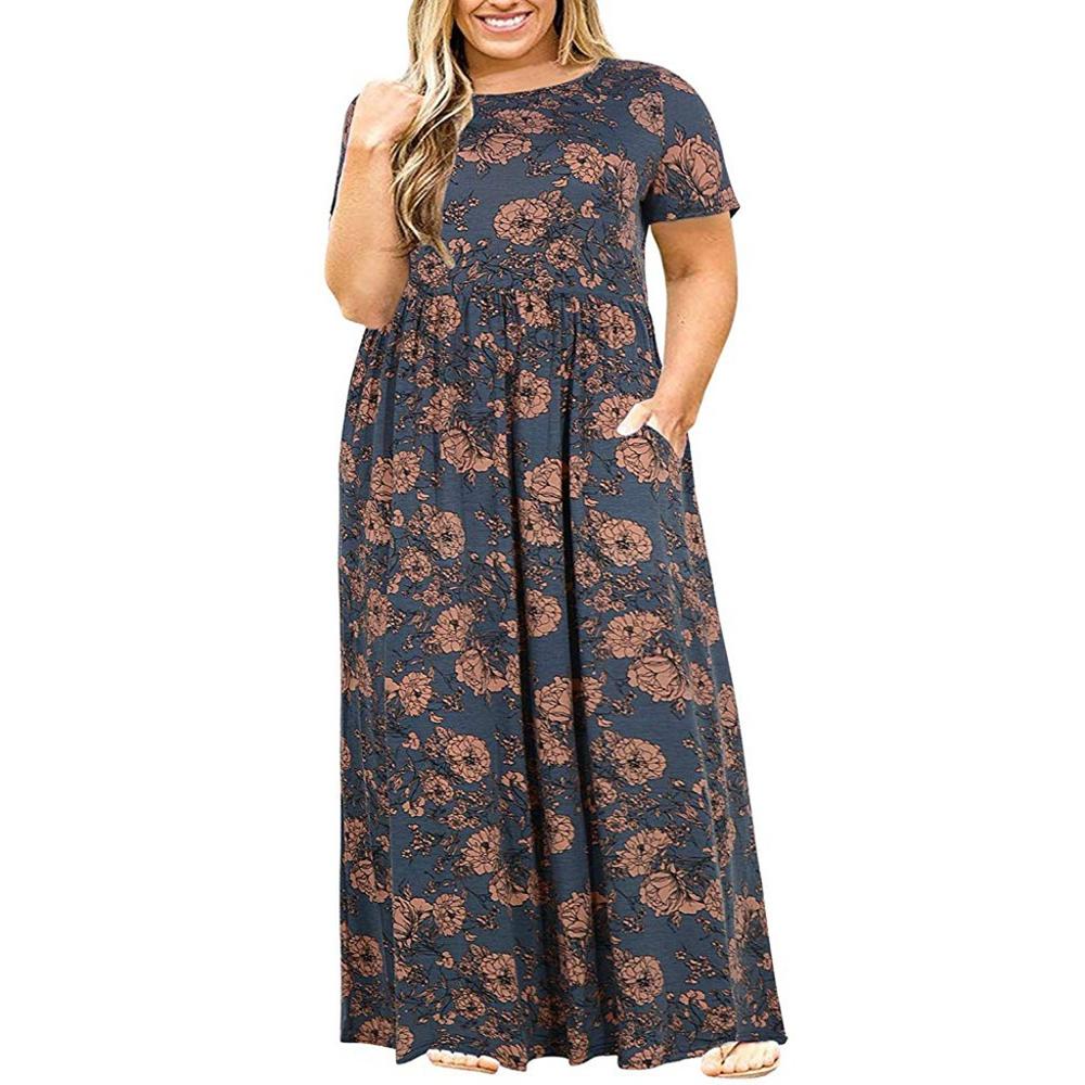 Women's Modest Maxi Dress with Short Sleeves Plus Sizes Available – Jen  Clothing