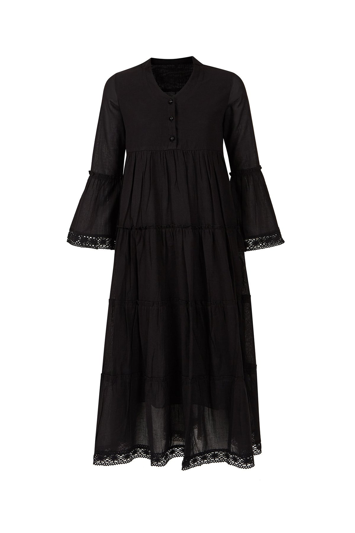 Mika Modest Maxi Dress - Black – Jen Clothing