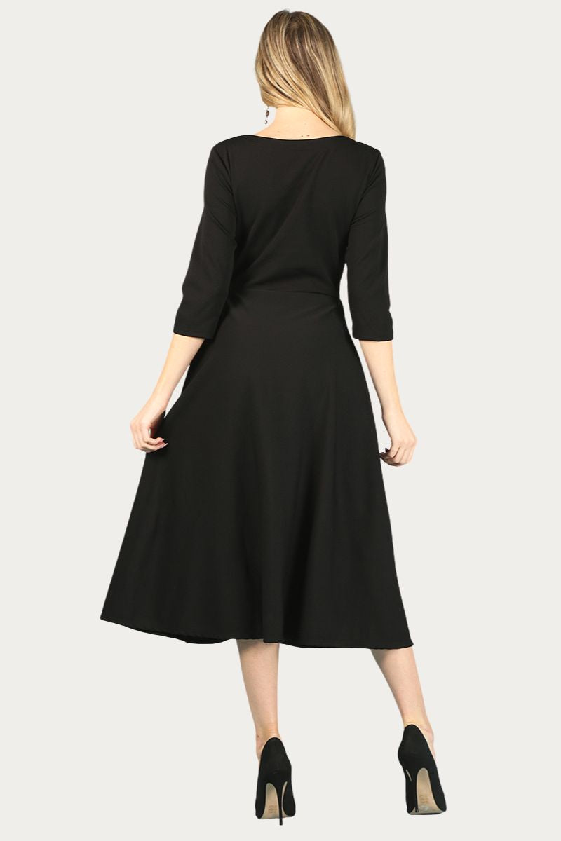 Modest Midi Dress with Sleeves, Pockets, Modest Christmas Dresses, Mod ...